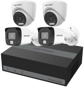 CCTV KIT DE 4 CAMERAS ANALOGICAS COM SOM